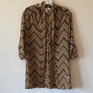 Tacera Multicolor Chevron Blouse